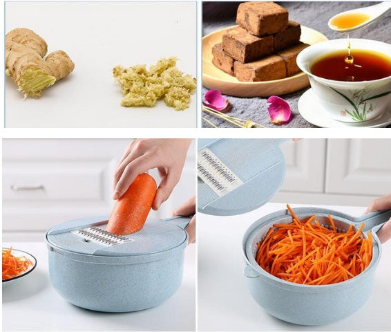 8 in 1 Mandoline Slicer Grater Peeler Cutter Kitchen Tool