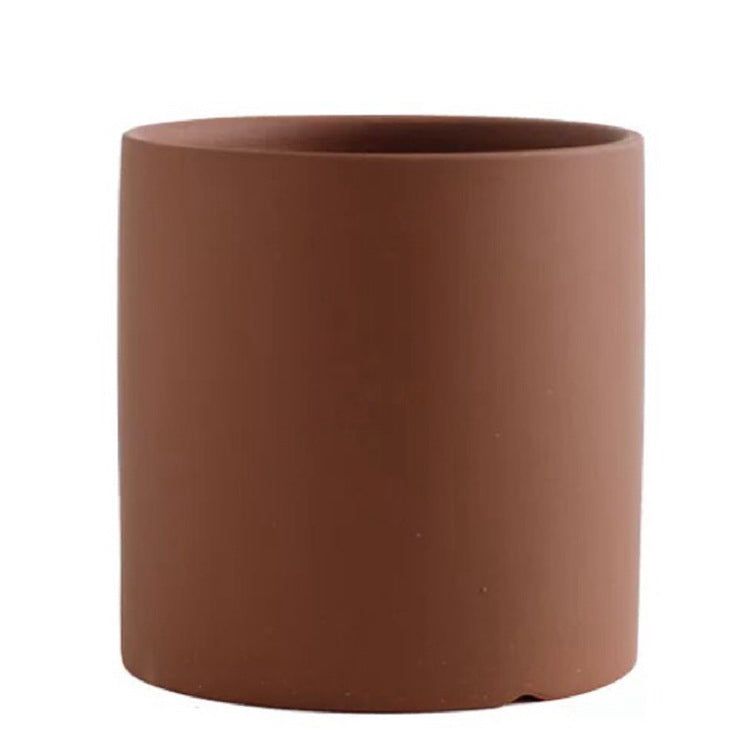 Nordic Colorful Ceramic Succulent Planter Flowerpot With Tray Hole