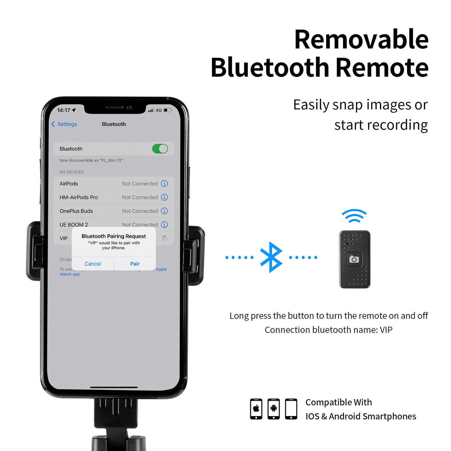 Selfie Stick Bluetooth Remote Phone Holder Tripod Stand For Universal