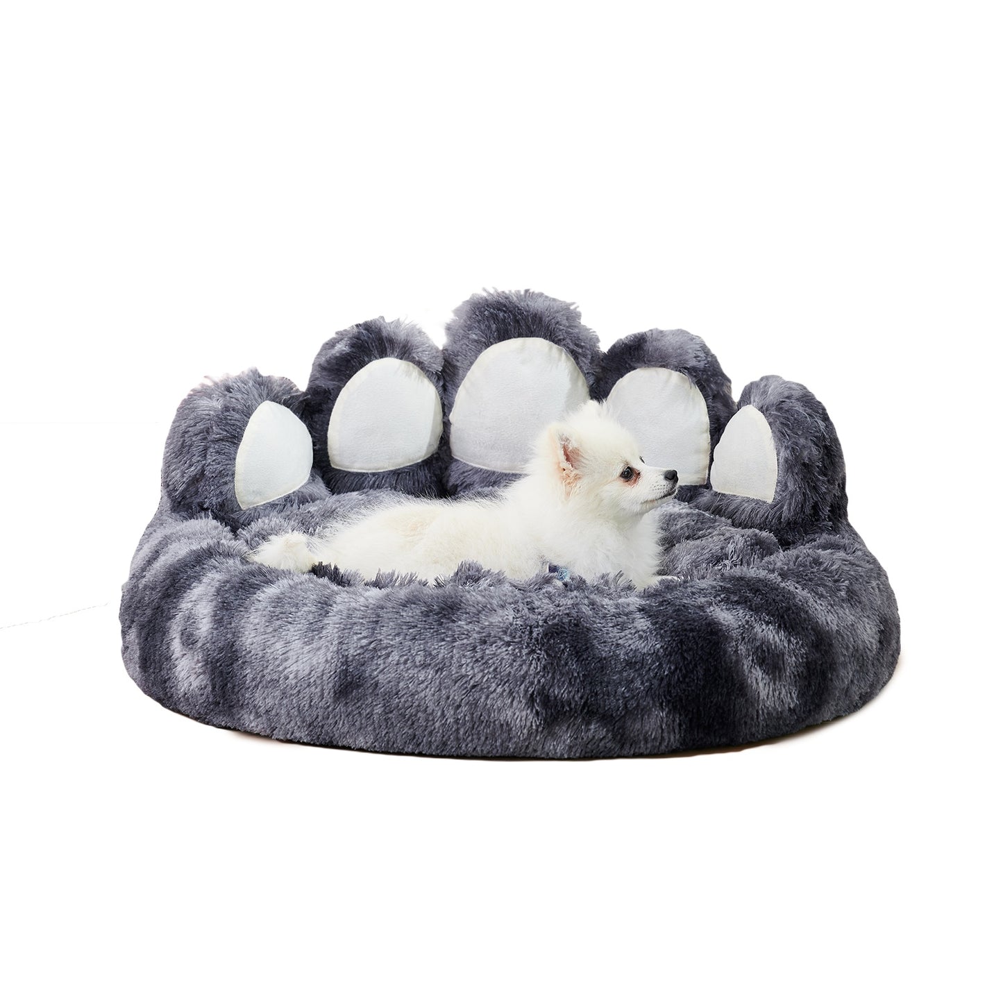 Cute Bear Paw Dog Cat Bed Plush Cozy Pet Furniture
