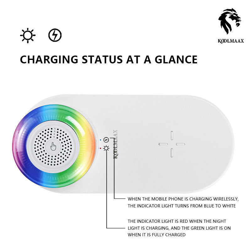 Koolmaax 2025 Night Light Charger 3 In 1 With Bedside Lamp Versatile New Trend