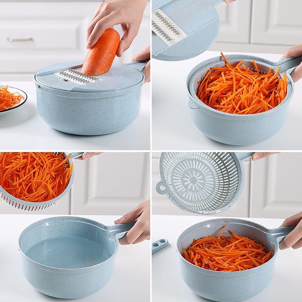 8 in 1 Mandoline Slicer Grater Peeler Cutter Kitchen Tool