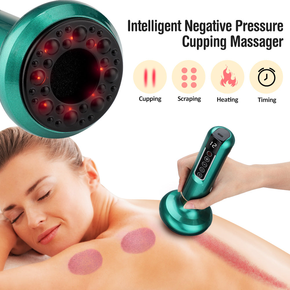 Electric Anti-Cellulite Vacuum Cupping Massager Slimming Gua Sha Cups