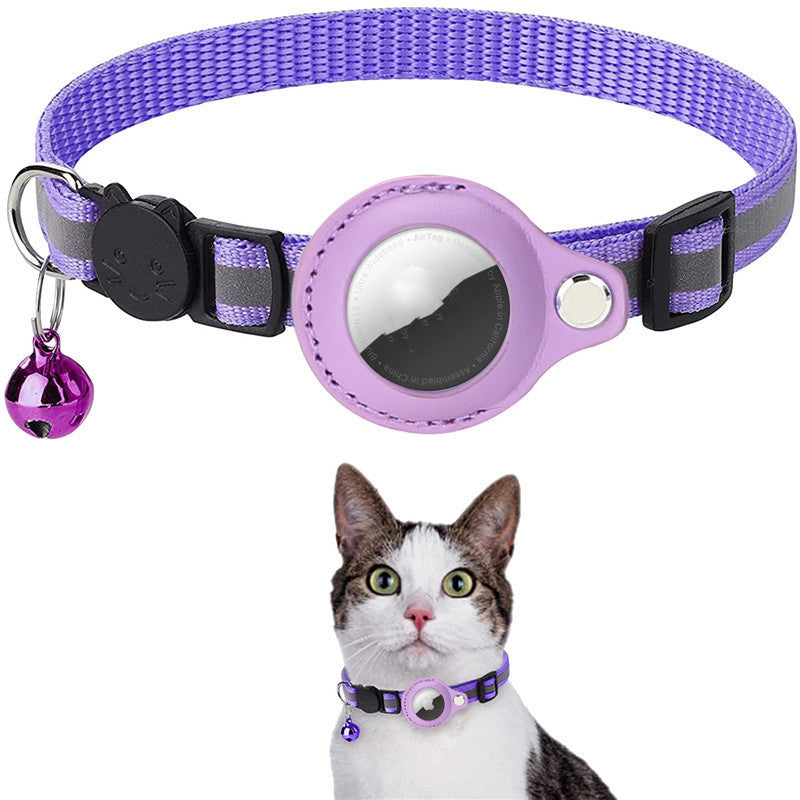 Reflective Waterproof Airtag Collar With Holder For Dogs And Cats