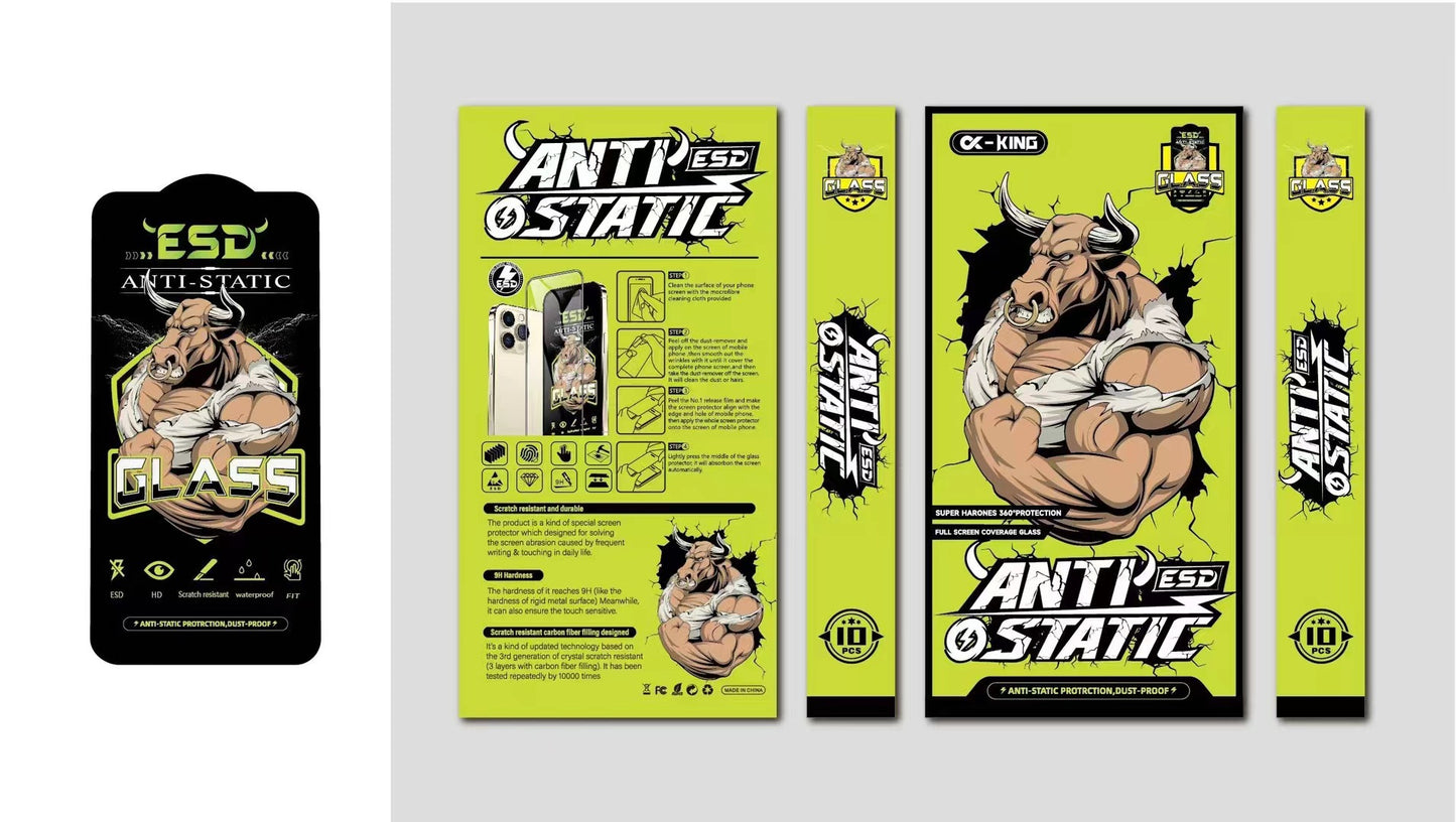 Premium ESD Anti-Static Tempered Glass Screen Protector  – 9H Hardness, Bubble-Free Installation UK Stock - Fast Delivery]