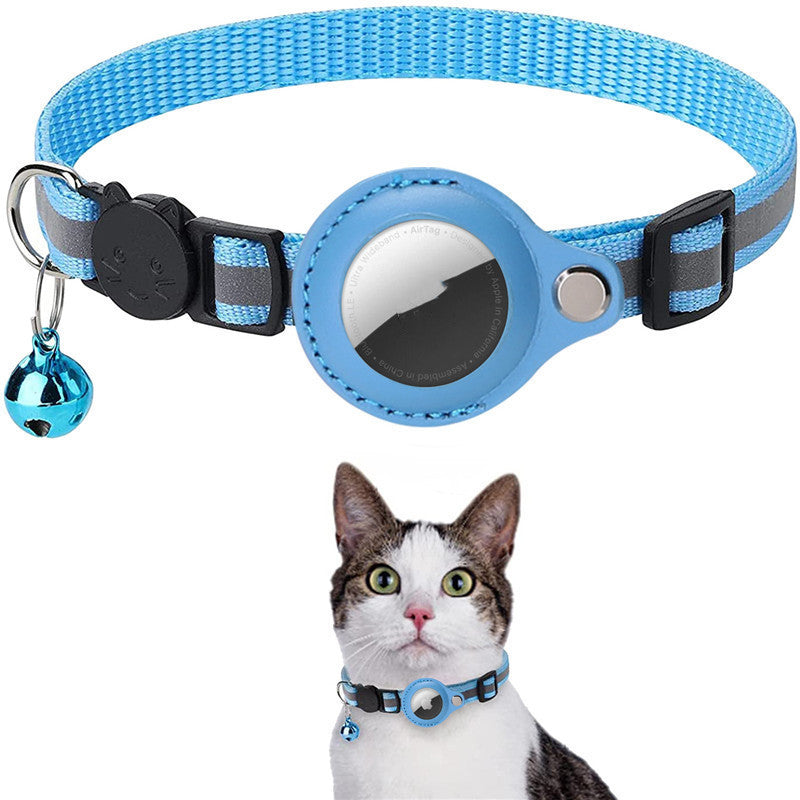 Reflective Waterproof Airtag Collar With Holder For Dogs And Cats