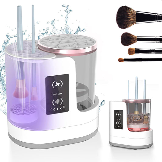 Electric Rechargeable Makeup Brush Cleaner Automatic Cleaning Tool With Stand