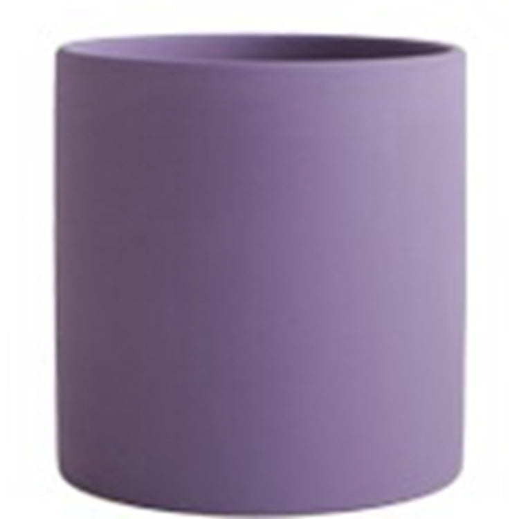 Nordic Colorful Ceramic Succulent Planter Flowerpot With Tray Hole