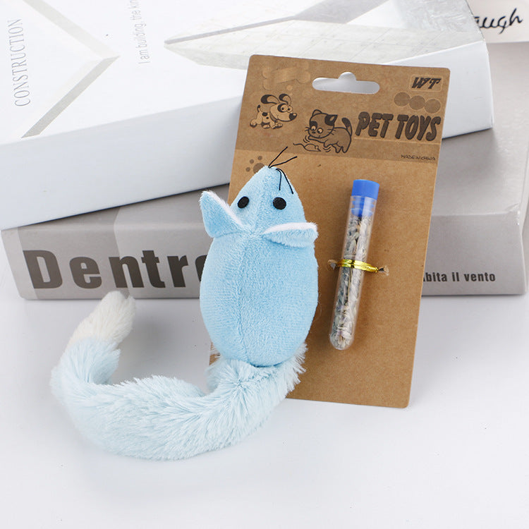 Interactive Long Tail Mouse Teaser Cat Toy Funny Pet Training