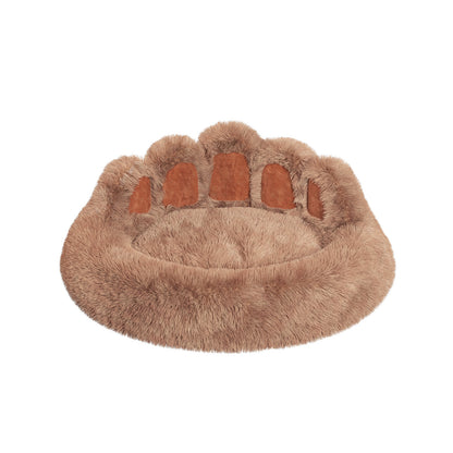 Cute Bear Paw Dog Cat Bed Plush Cozy Pet Furniture