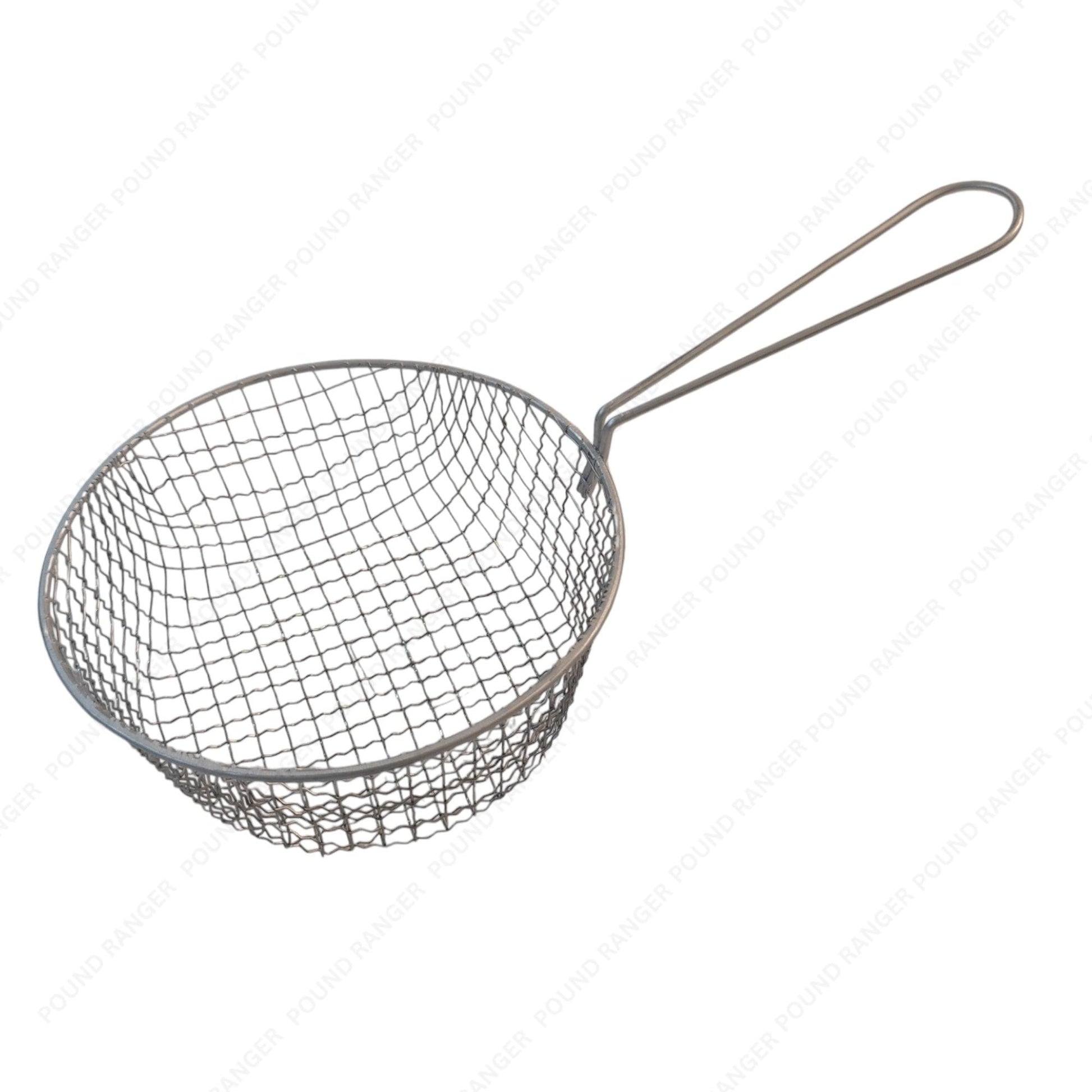 7” & 8.2” Chip Pan Replacement Wire Fryer Basket - Frying Pan Strainer & Oil Drainer for Fries Buckets - Fabulous Corner