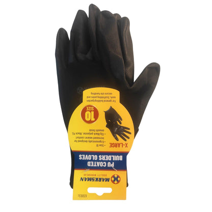 PU Nitrile Coated Industrial Safety Gripper Gloves for Construction Builders Road - Cleaning - Fabulous Corner