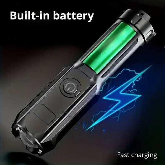 Premium UV Flashlight Torch Pocket Size Telescopic Zoom USB Rechargeable UK