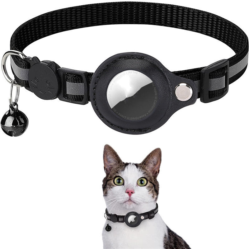 Reflective Waterproof Airtag Collar With Holder For Dogs And Cats