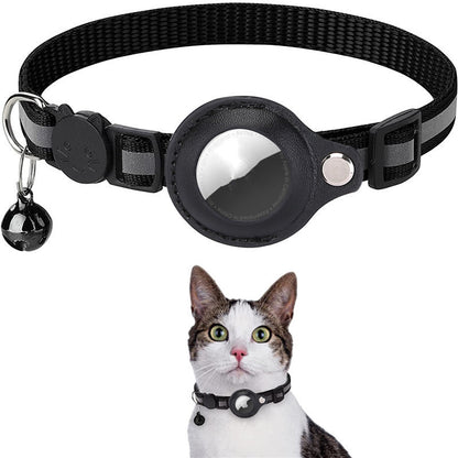 Reflective Waterproof Airtag Collar With Holder For Dogs And Cats