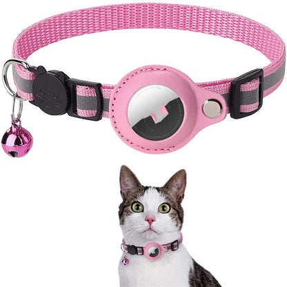 Reflective Waterproof Airtag Collar With Holder For Dogs And Cats
