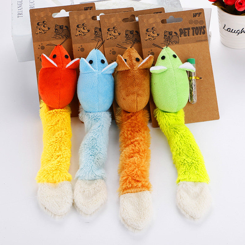 Interactive Long Tail Mouse Teaser Cat Toy Funny Pet Training