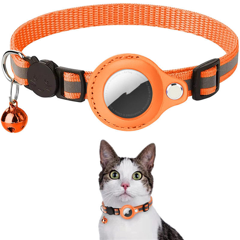 Reflective Waterproof Airtag Collar With Holder For Dogs And Cats