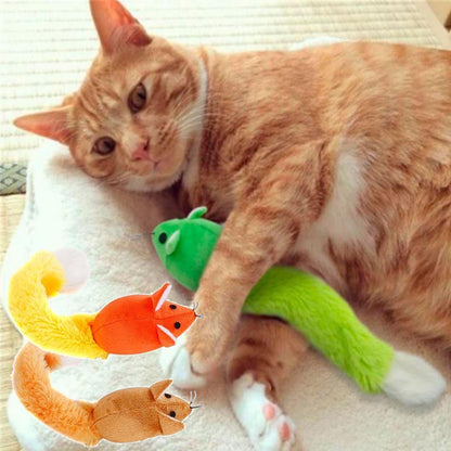 Interactive Long Tail Mouse Teaser Cat Toy Funny Pet Training