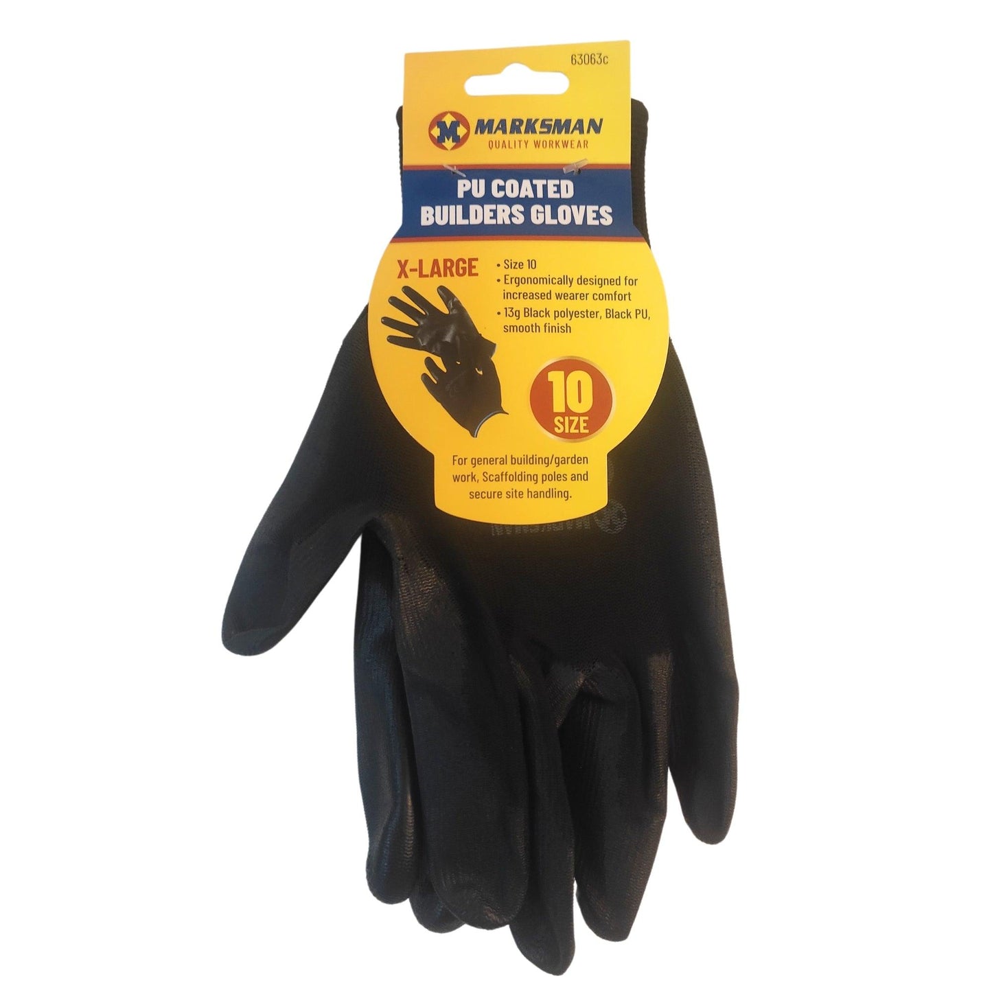 PU Nitrile Coated Industrial Safety Gripper Gloves for Construction Builders Road - Cleaning - Fabulous Corner