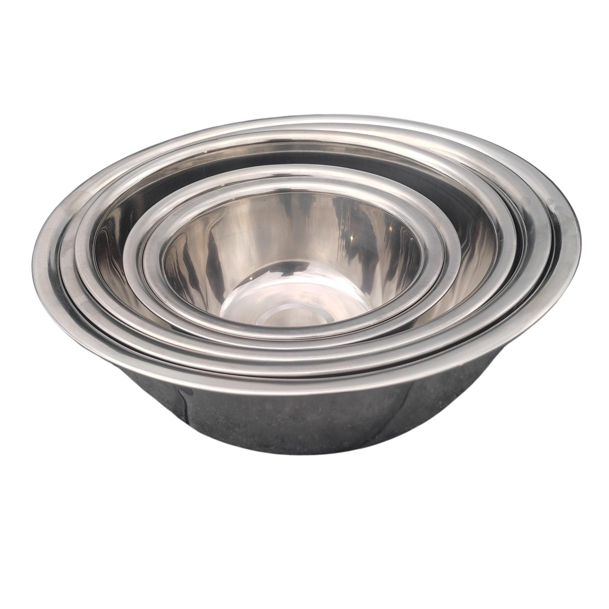 Stainless Steel Stackable Metal Snack Curry Pudding Serving Mixing Salad Bowl - Fabulous Corner