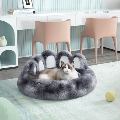 Cute Bear Paw Dog Cat Bed Plush Cozy Pet Furniture