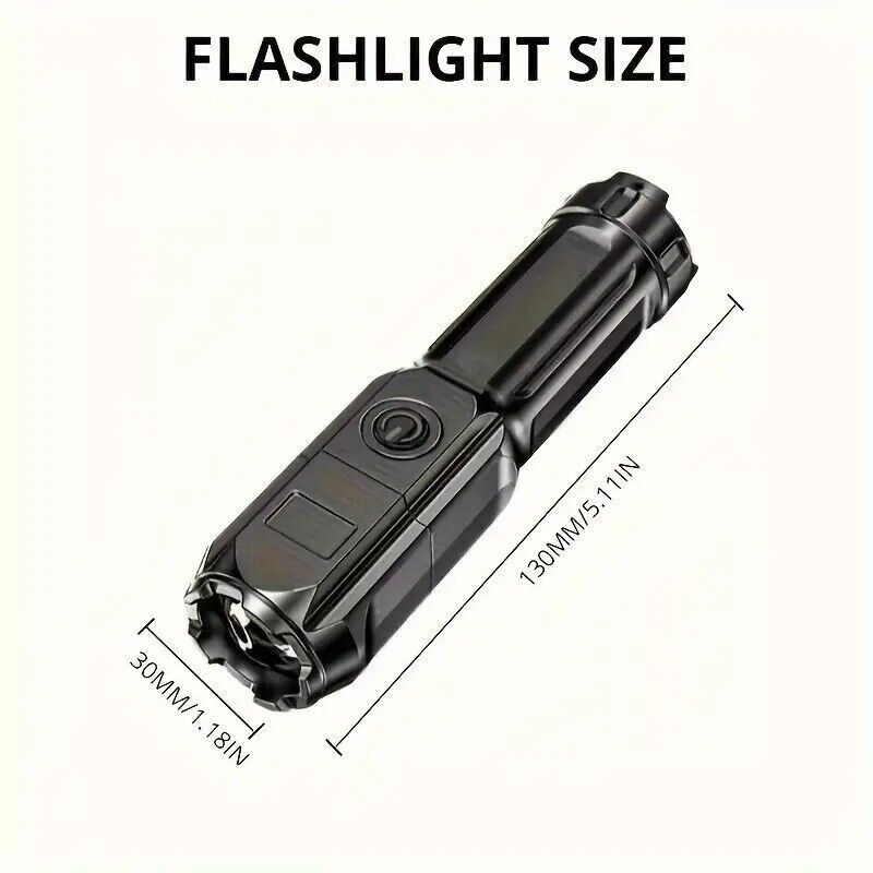 Premium UV Flashlight Torch Pocket Size Telescopic Zoom USB Rechargeable UK