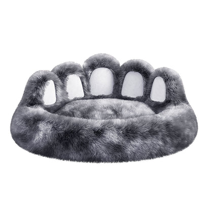 Cute Bear Paw Dog Cat Bed Plush Cozy Pet Furniture