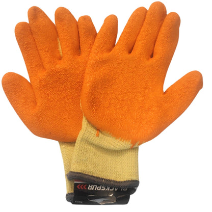 PU Nitrile Coated Industrial Safety Gripper Gloves for Construction Builders Road - Cleaning - Fabulous Corner