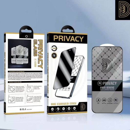 Anti-Static (ESD) Privacy Screen Protector - High Alumina 28° Anti-Spy Tempered Glass