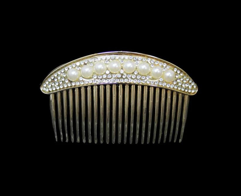 Wedding Pearl Hair Comb Rhinestone Bridal Party Diamante Hair Accessories Pin Slide - Fabulous Corner