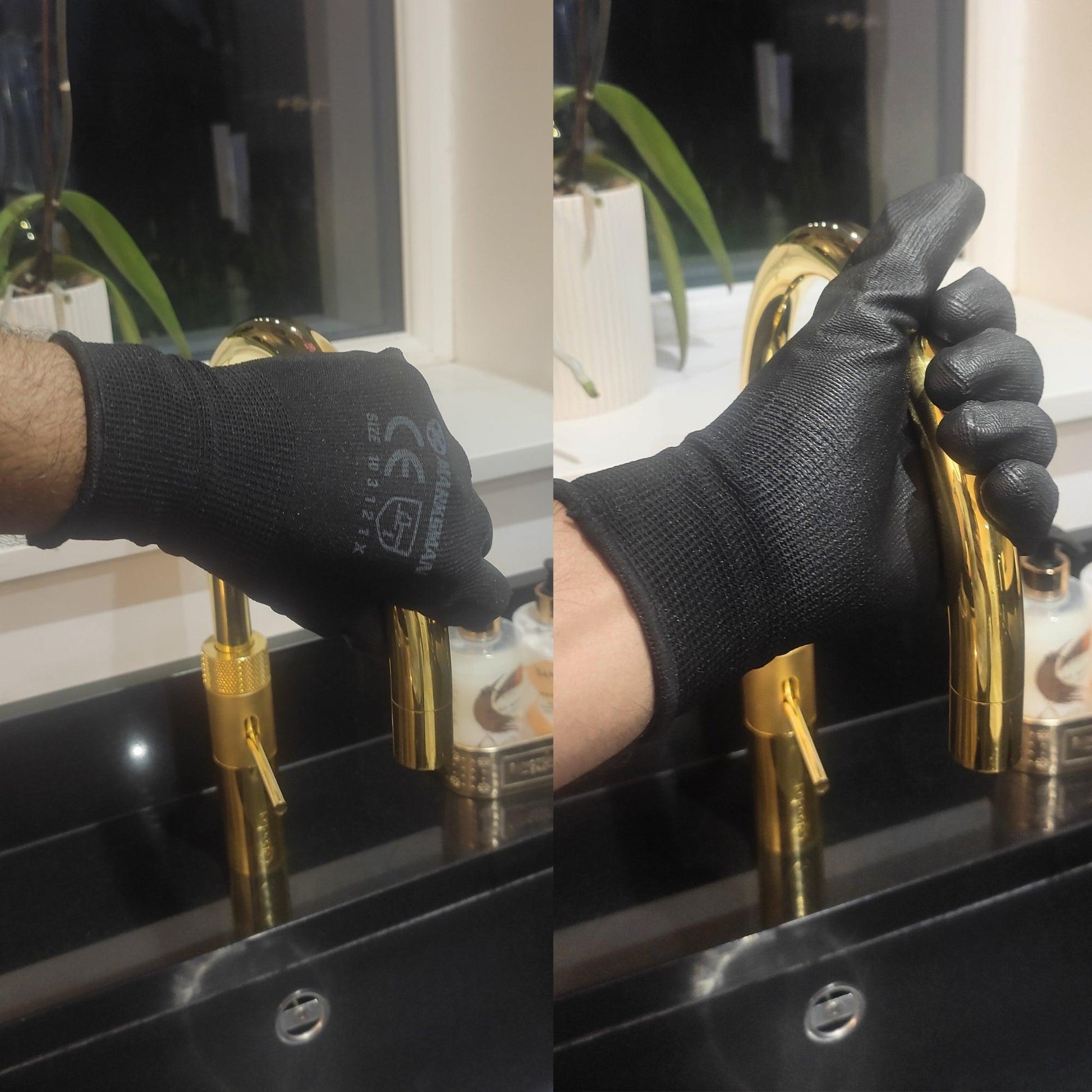 PU Nitrile Coated Industrial Safety Gripper Gloves for Construction Builders Road - Cleaning - Fabulous Corner