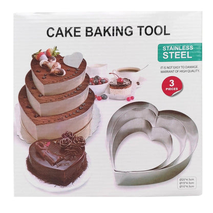 4”-8” Cake Rings Round Rectangle Heart Cutter Mould Stainless Steel Mousse Cookie Egg Icing Mold - Fabulous Corner