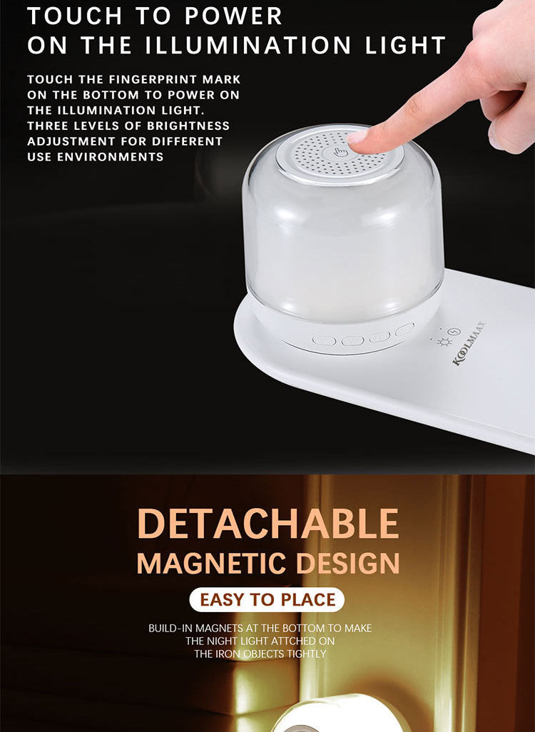 Koolmaax 2025 Night Light Charger 3 In 1 With Bedside Lamp Versatile New Trend