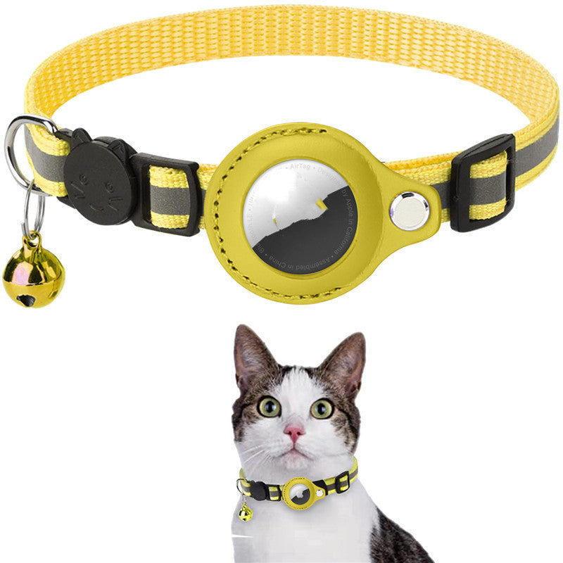 Reflective Waterproof Airtag Collar With Holder For Dogs And Cats