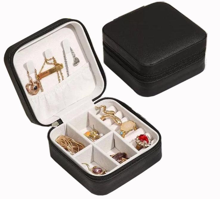 Womens Ladies Girls Small Jewelry Box Travel Organizer Storage For Rings Necklace Chains Earrings Gift Box Xmas Christmas Present - Fabulous Corner