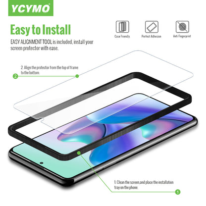 Fingerprint Tempered Glass Screen Protector - Hydrophobic Oleophobic Coating & Rounded Edges