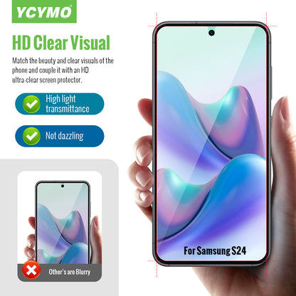 Fingerprint Tempered Glass Screen Protector - Hydrophobic Oleophobic Coating & Rounded Edges