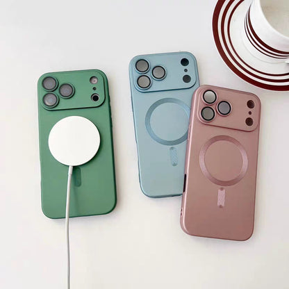 Magnetic Shockproof Case for iPhone 17E 16 15 14 13 12 Pro Max Silicone MagSafe Compatible Protective Cover UK (Copy)