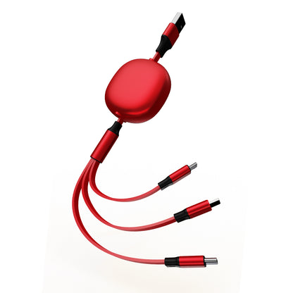 Universal 3 in 1 Retractable Data Cable – All-in-One Fast Charging Lead for iPhone & Android