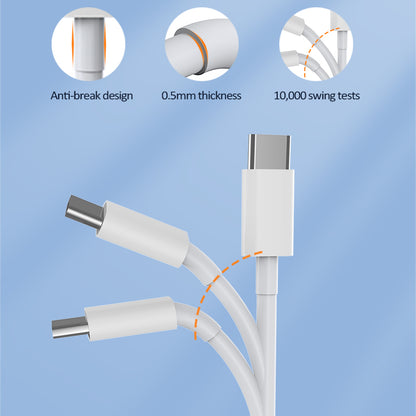White iPhone Charging Cable – MFi Certified USB-C to Lightning Fast Charger