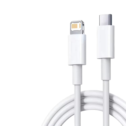 White iPhone Charging Cable – MFi Certified USB-C to Lightning Fast Charger
