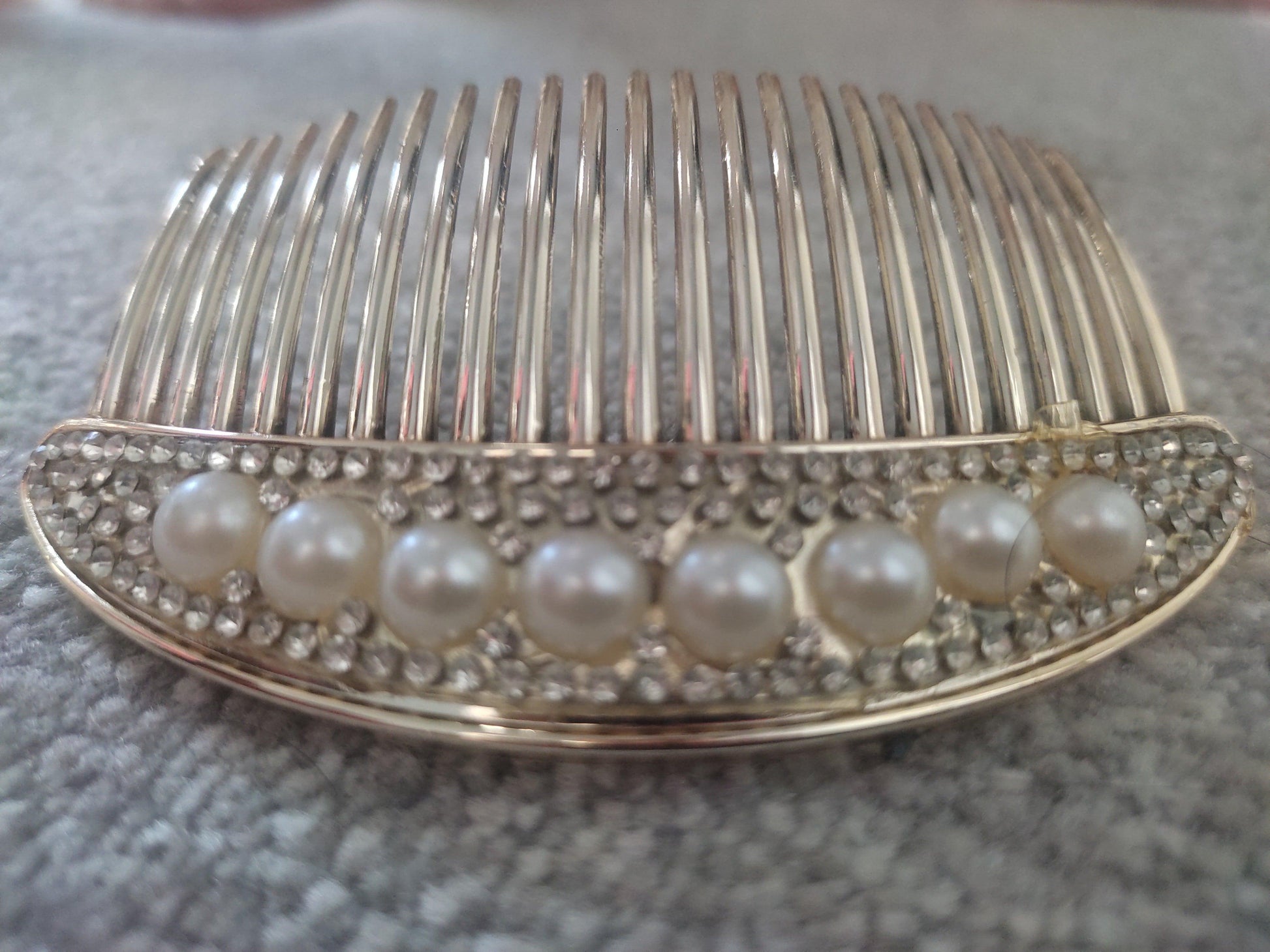 Wedding Pearl Hair Comb Rhinestone Bridal Party Diamante Hair Accessories Pin Slide - Fabulous Corner