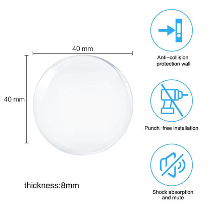 Round Transparent Soft Silicone Non-slip Door Stopper - Fabulous Corner