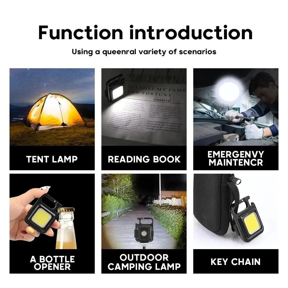 Multifunctional Mini LED Flashlight Keychain - Fabulous Corner