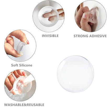 Round Transparent Soft Silicone Non-slip Door Stopper - Fabulous Corner