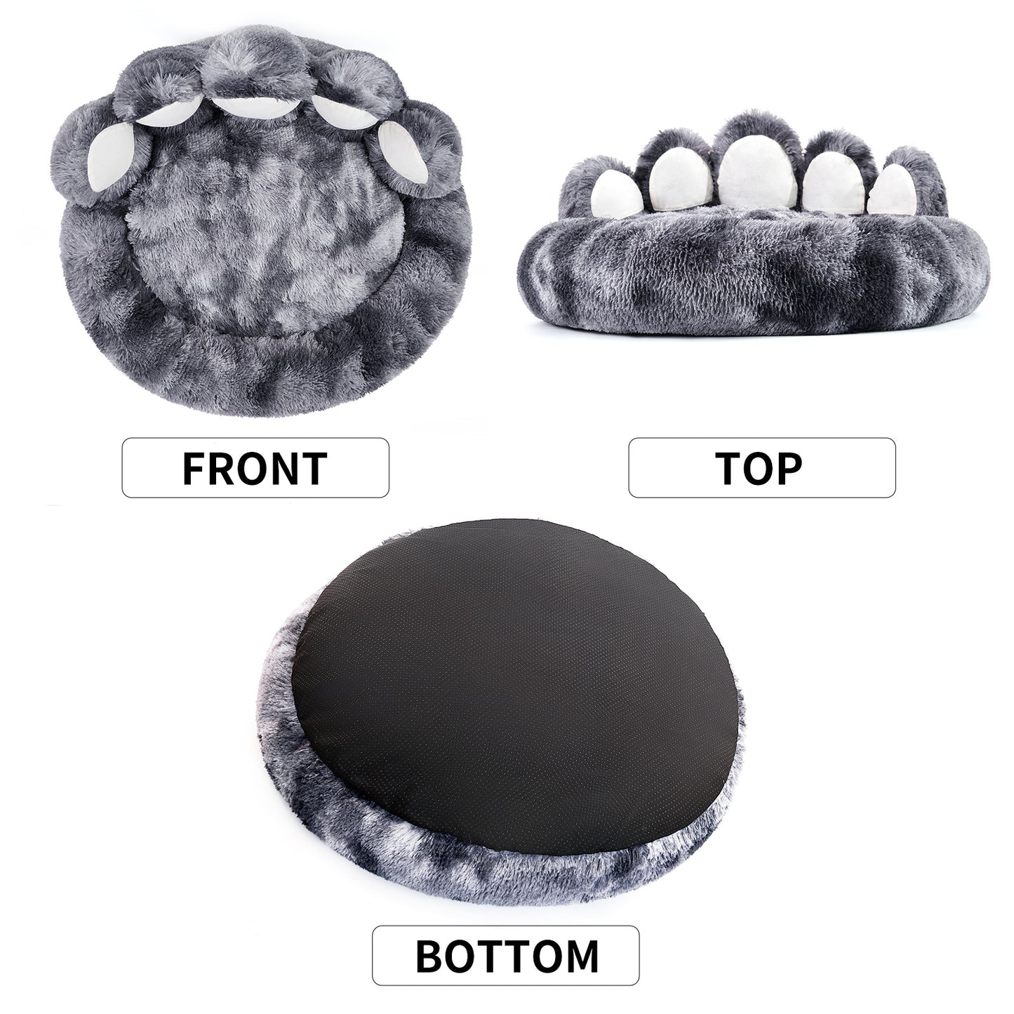 Cute Bear Paw Dog Cat Bed Plush Cozy Pet Furniture