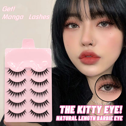 Manga Anime Wispy Lashes Natural Cosplay False Eyelashes