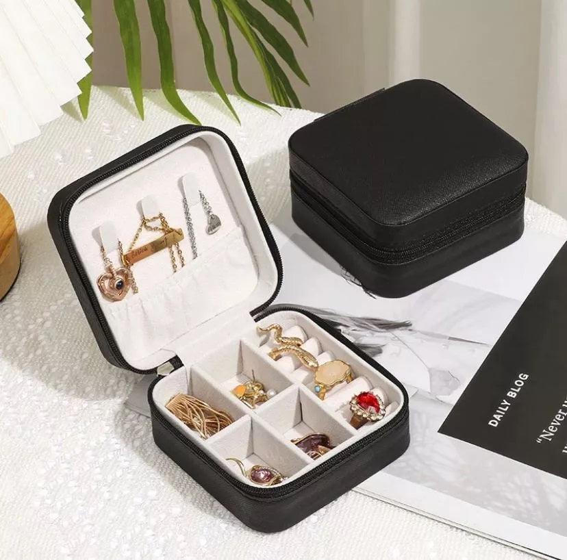 Womens Ladies Girls Small Jewelry Box Travel Organizer Storage For Rings Necklace Chains Earrings Gift Box Xmas Christmas Present - Fabulous Corner