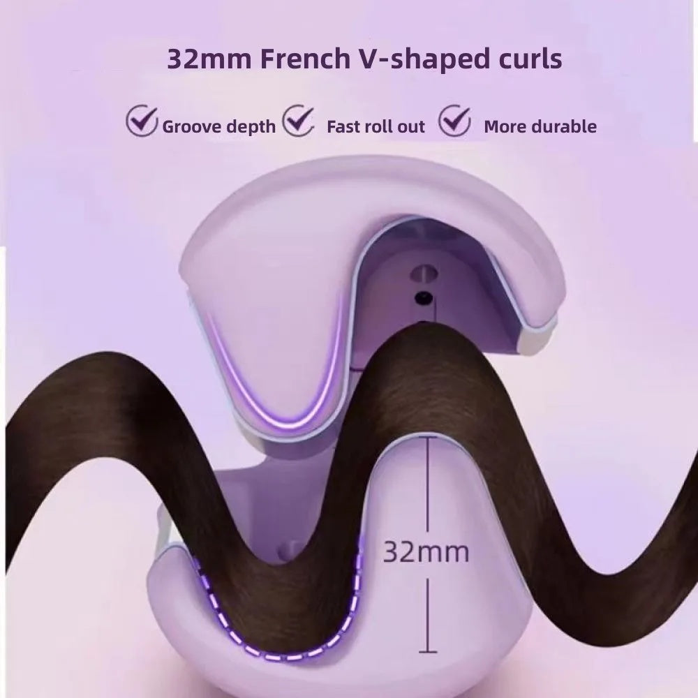 32mm Deep Wave Hair Curler Adjustable Fast Heating Styler Wand